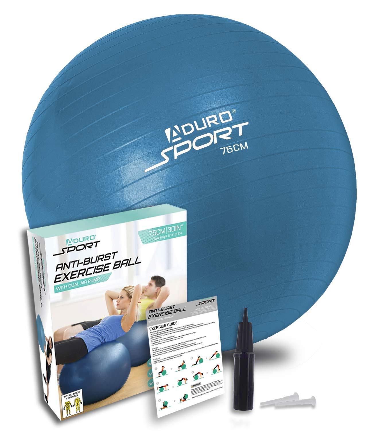NEW Fitness Yoga Ball - 75CM Exercise Ball - Air Pump +